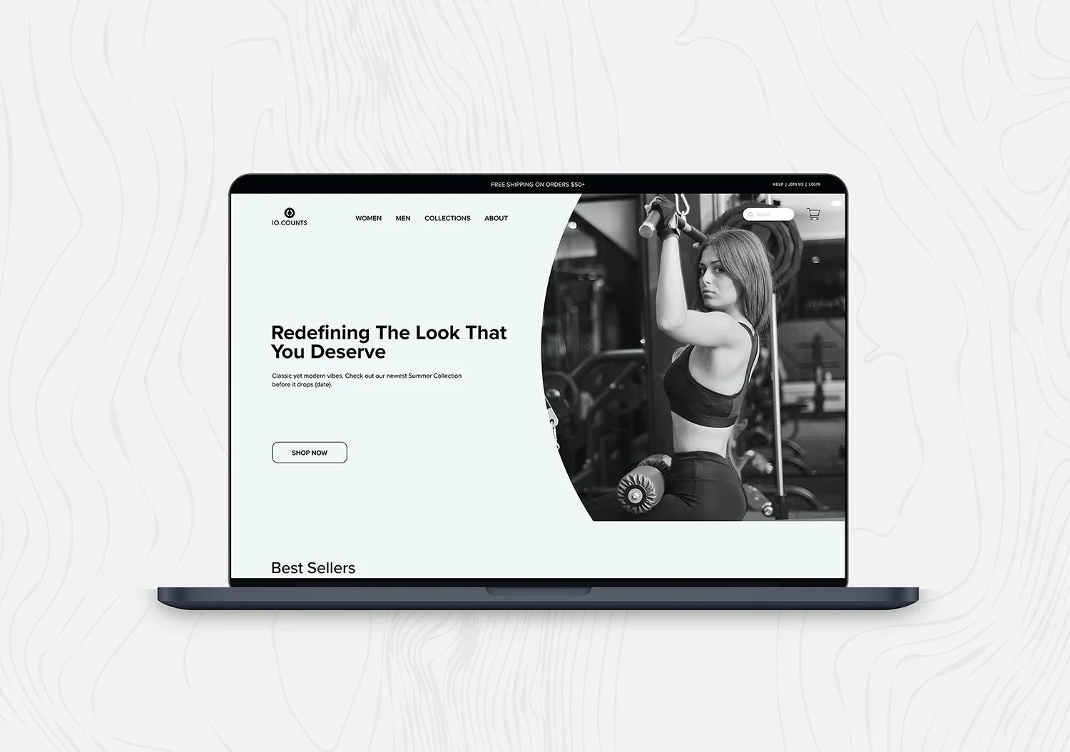 10 Counts website mockup