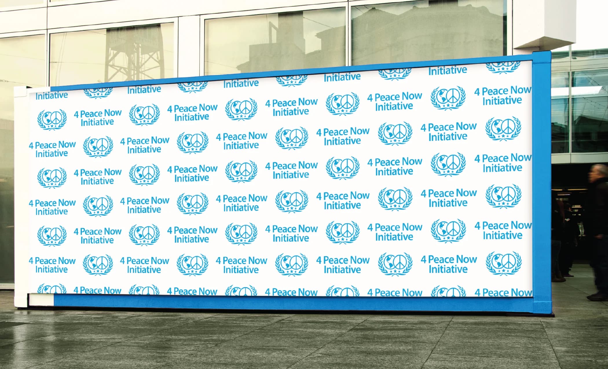4 Peace Now Initiative Step & Repeat Banner