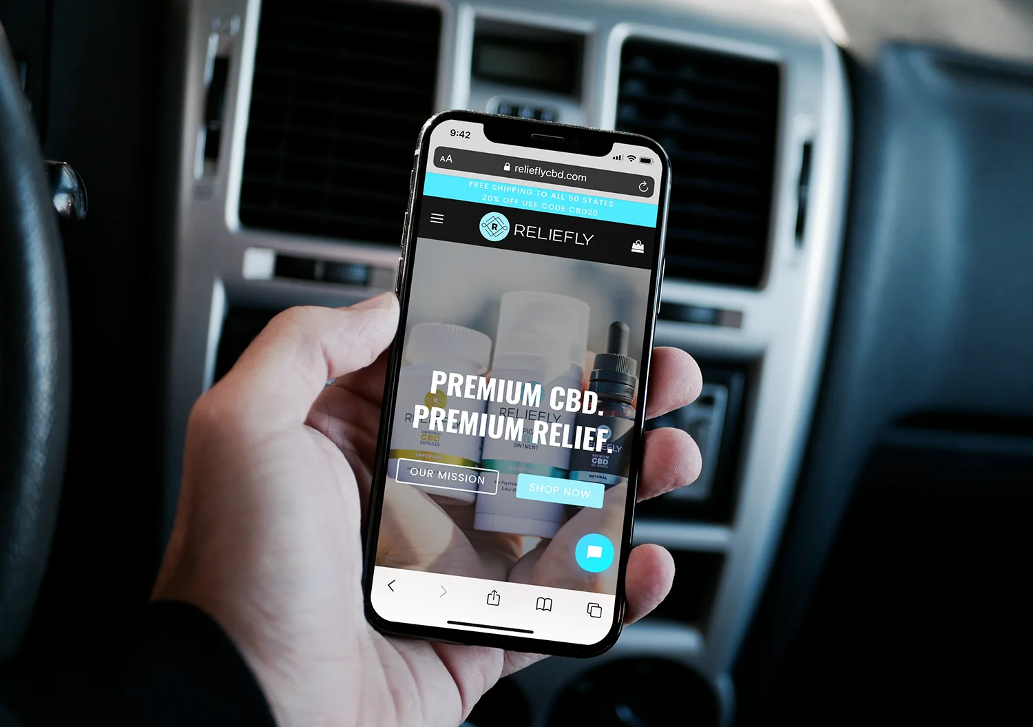 Reliefly Mobile Website