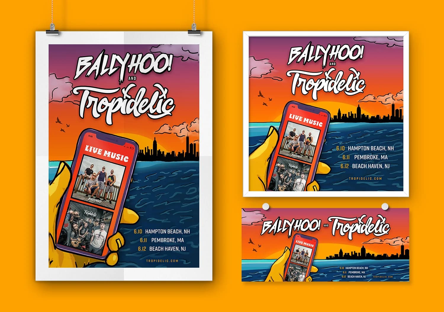 Ballyhoo! & Tropidelic Tour Art
