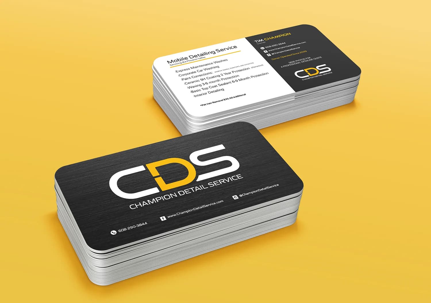 Champion Detail Service Business Cards
