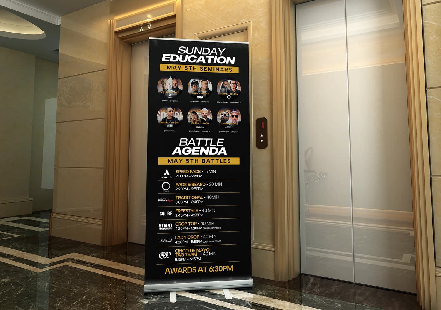 CT Barber Expo Pop Up Banner