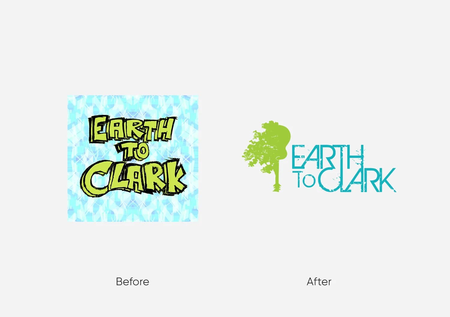Earth to Clark before & After Logo Design
