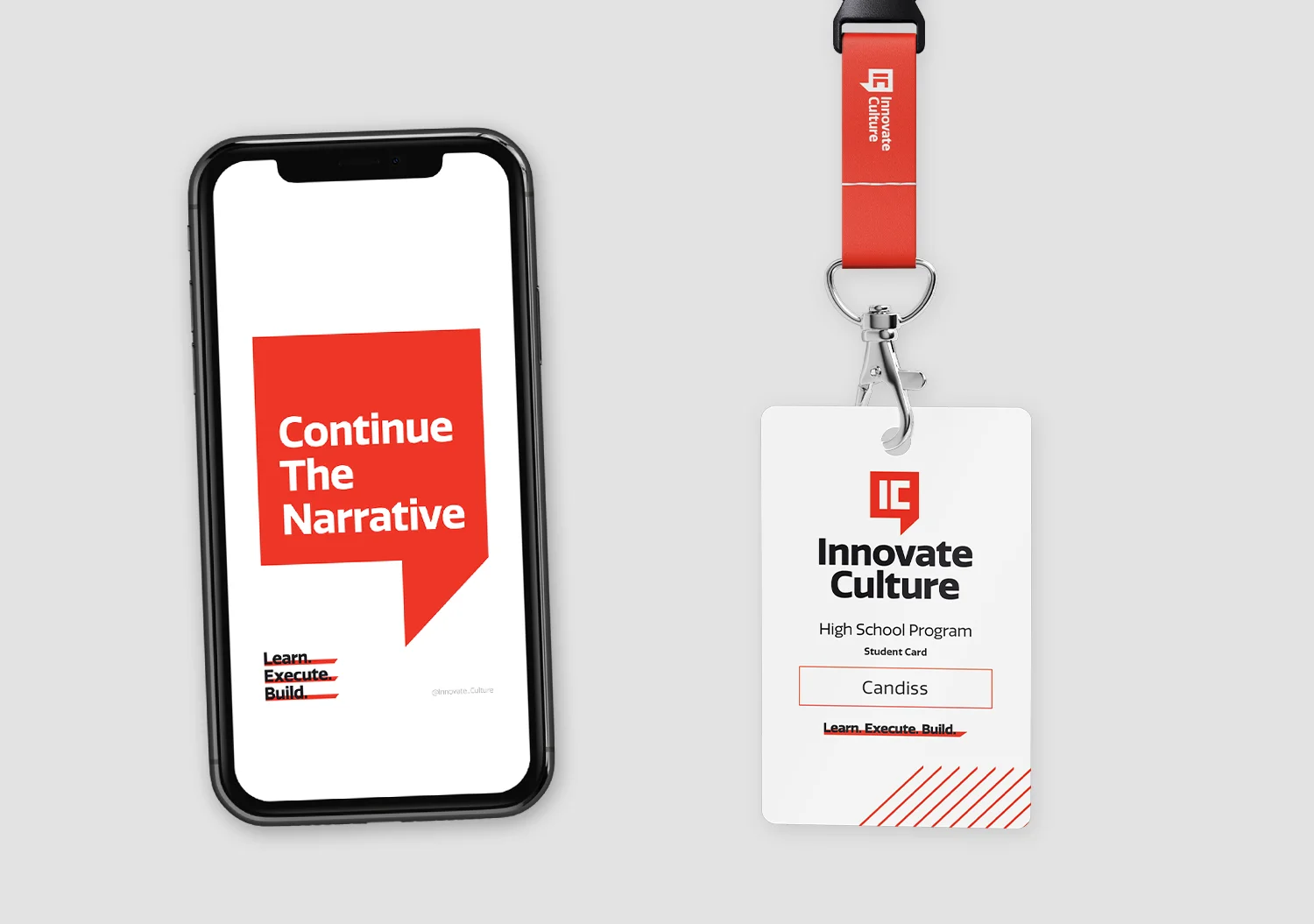 Innovate Culture Phone and Student Badge