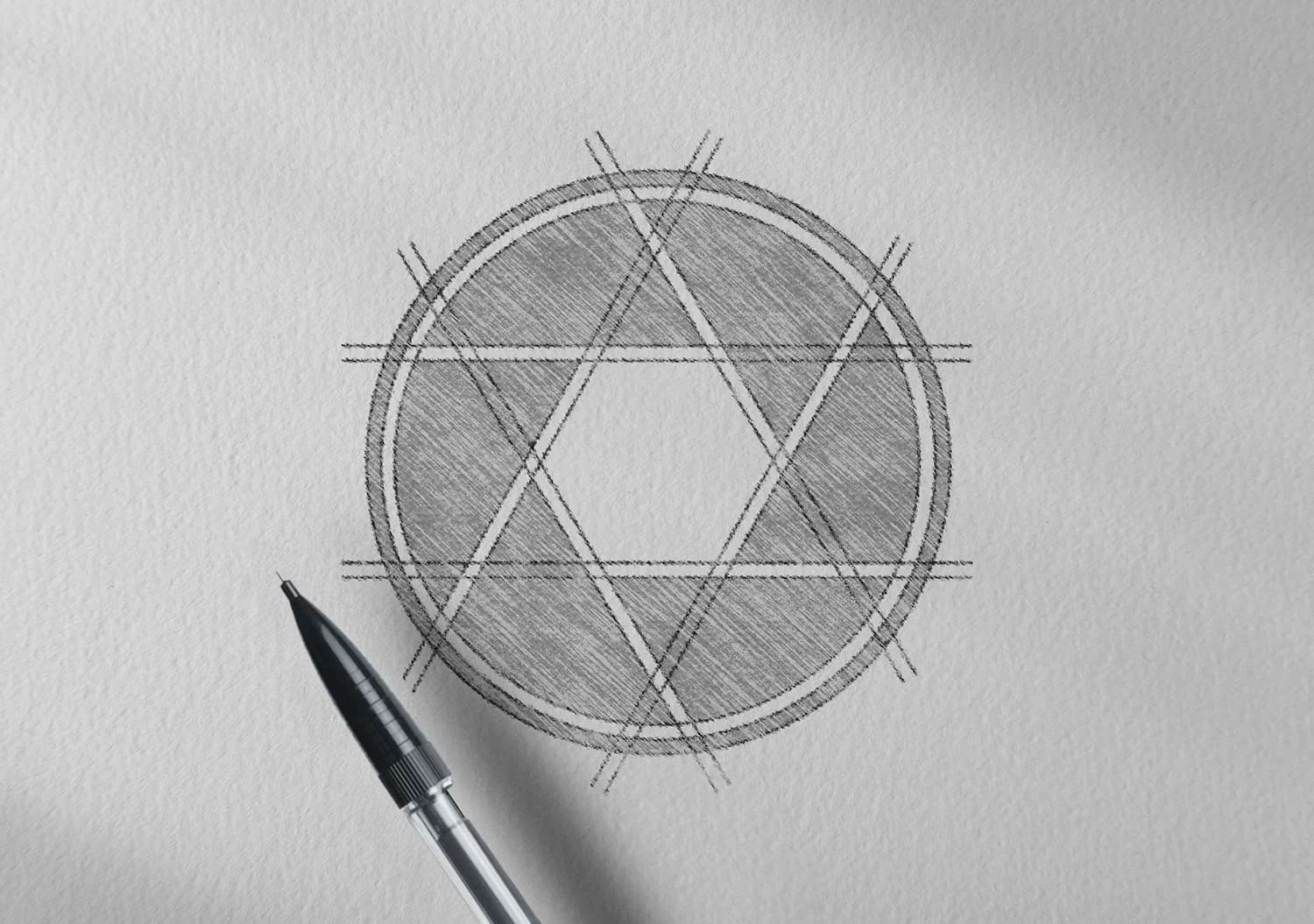 Red Stop Logo Sketch