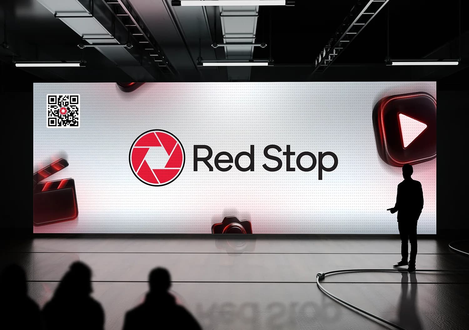 Red Stop Presentation Screen