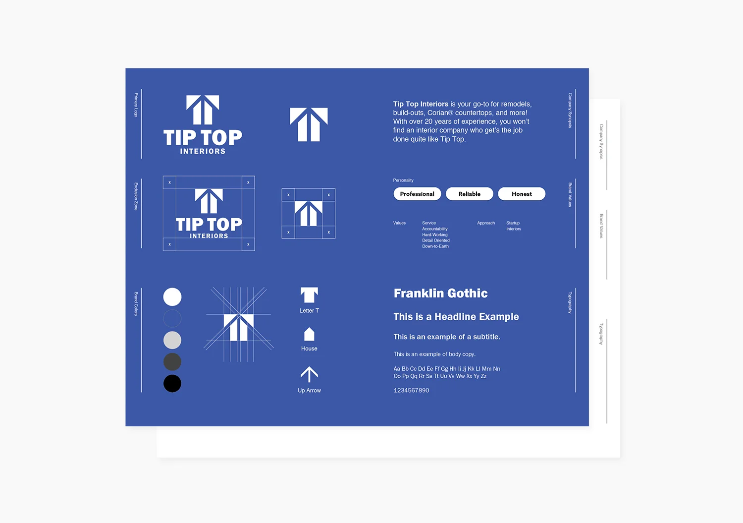 Tip Top Interiors Logo Spec Sheet