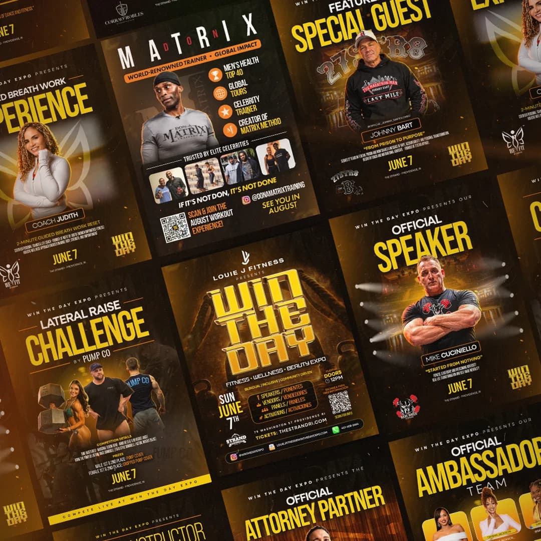Win The Day — Event Identity Design & Collateral